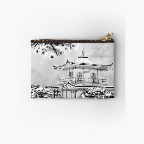Item preview, Golden pavilion Kyoto, black and white designed and sold by nikstol.