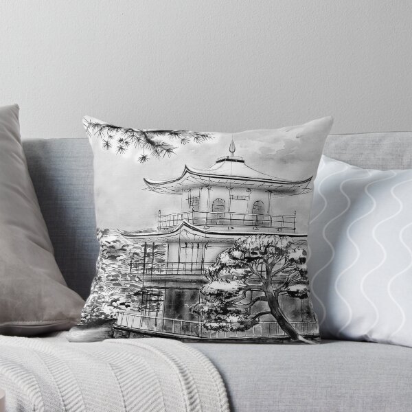 Item preview, Golden pavilion Kyoto, black and white designed and sold by nikstol.