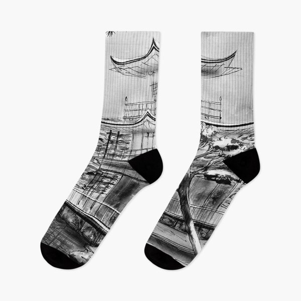 Item preview, Golden pavilion Kyoto, black and white designed and sold by nikstol.