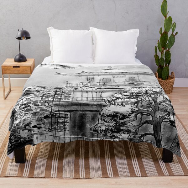 Item preview, Golden pavilion Kyoto, black and white designed and sold by nikstol.
