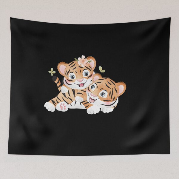 Item preview, Baby Tigers, Tiger Lover Kids Girls Gift Flower, Funny Tiger designed and sold by Waleedw.