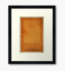 The Big Lebowski Minimal Poster Framed Print