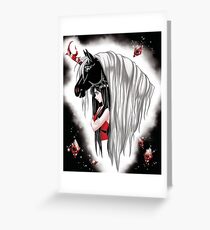 Goth Girl and Unicorn Greeting Card