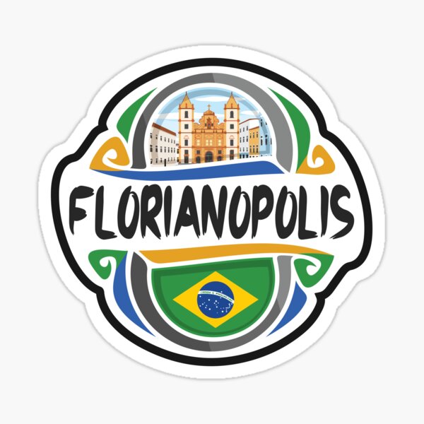 Artikel-Vorschau von Florianopolis Brazil Flag Badge Travel Souvenir Stamp, designt und verkauft von TeeHome.