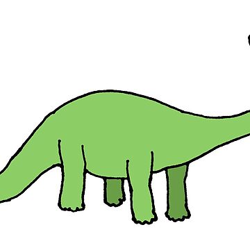 Artwork thumbnail, Happy Diplodocus - dinosaur design by Cecca Designs by Cecca-Designs