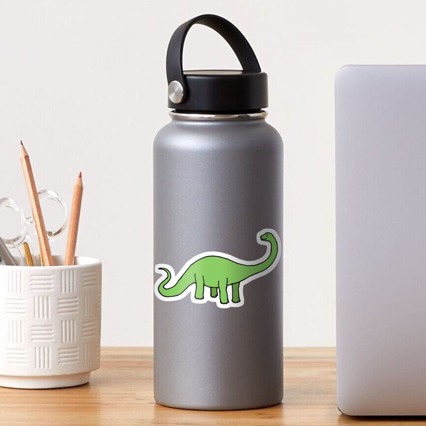 Happy Diplodocus - dinosaur design by Cecca Designs Sticker