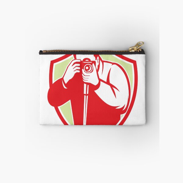 Item preview, Photographer Shooting Camera Shield Retro designed and sold by patrimonio.