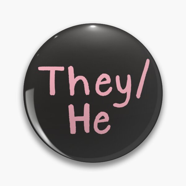 Item preview, Black They/He (Pink Text) designed and sold by Smoltsuki.