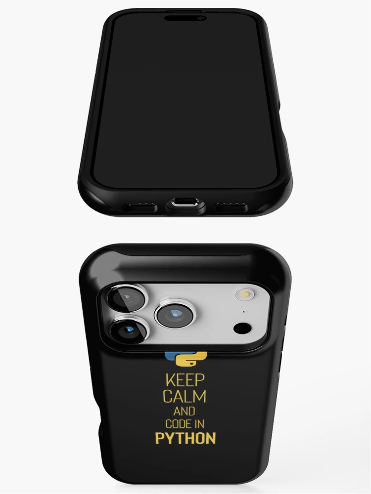 Thumbnail 3 of 4, iPhone Case, Python Programmer - Keep Calm and Code In Python designed and sold by tashiach4s.