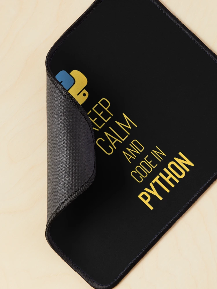 Thumbnail 2 of 5, Mouse Pad, Python Programmer - Keep Calm and Code In Python designed and sold by tashiach4s.