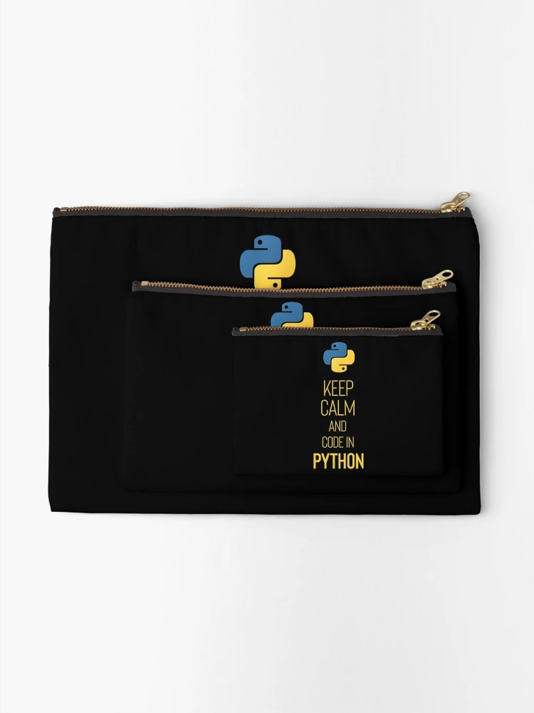 Thumbnail 2 of 4, Zipper Pouch, Python Programmer - Keep Calm and Code In Python designed and sold by tashiach4s.