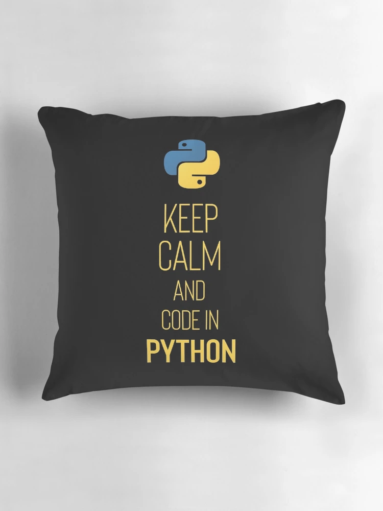 Thumbnail 3 of 4, Pillow, Python Programmer - Keep Calm and Code In Python designed and sold by tashiach4s.