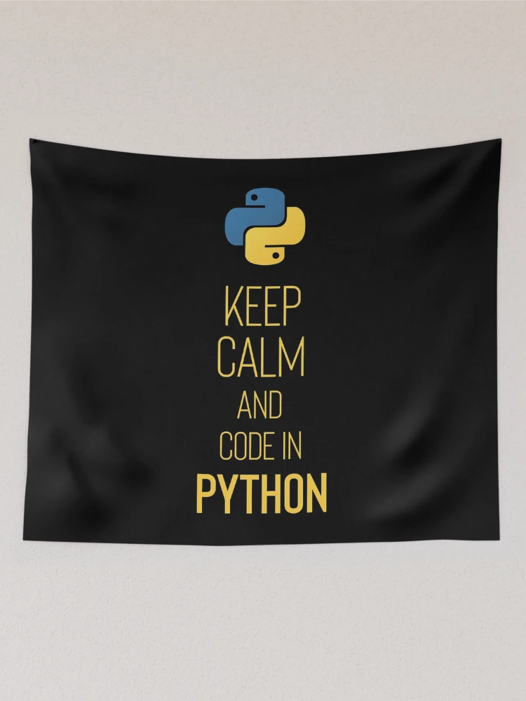 Thumbnail 2 of 3, Tapestry, Python Programmer - Keep Calm and Code In Python designed and sold by tashiach4s.