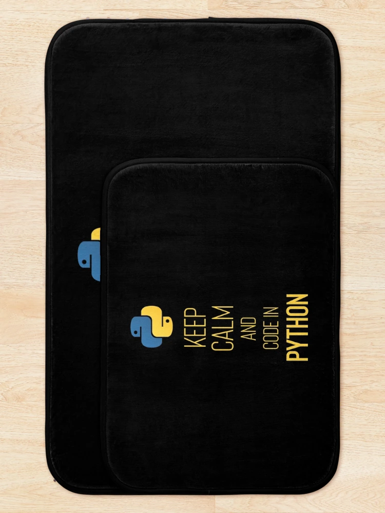 Thumbnail 5 of 6, Bath Mat, Python Programmer - Keep Calm and Code In Python designed and sold by tashiach4s.