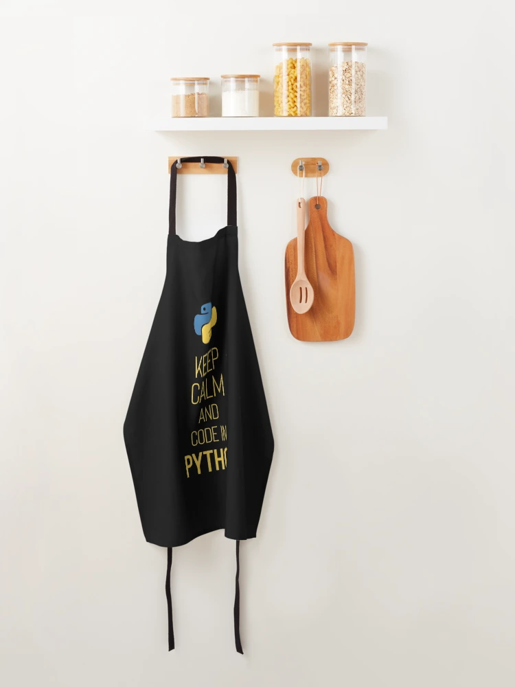 Thumbnail 4 of 6, Apron, Python Programmer - Keep Calm and Code In Python designed and sold by tashiach4s.