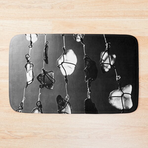 Item preview, Sea Glass Suncatcher - Black and White Photo - Beachy Décor Hanging Sunlit Sea Glass Pieces designed and sold by Beachy.