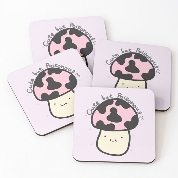 Item preview, Cute but Poisonous Mushrooms Kawaii Pink Anime Harajuku Cottagecore Forest Minimal Art designed and sold by Marinaaa010.