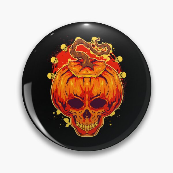 Item preview, Jack-o'-lantern Calabaza Cabeza ardiente Espeluznante Calavera de Halloween designed and sold by Andy8891.