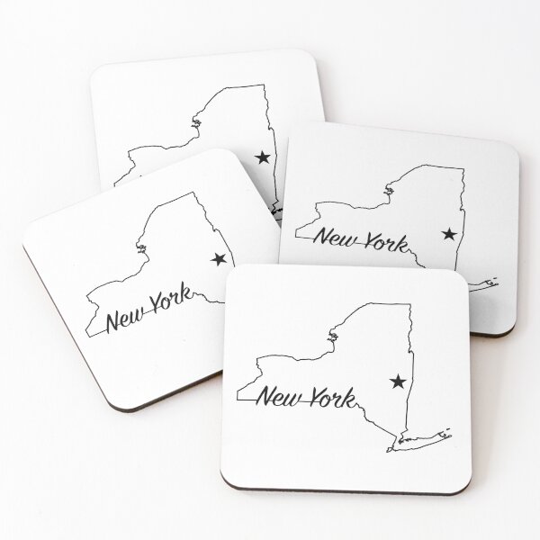 Item preview, New York -- US State (simple outline with capital star)  designed and sold by ArchitectGrubb.