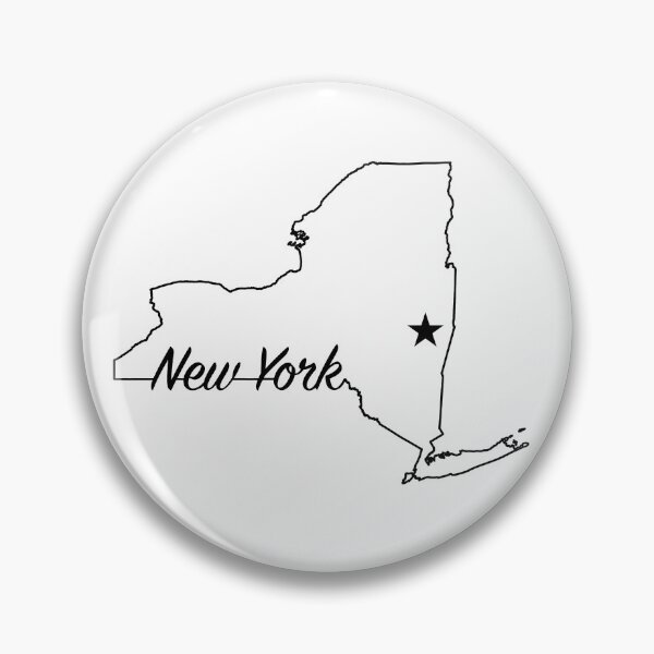 Item preview, New York -- US State (simple outline with capital star)  designed and sold by ArchitectGrubb.