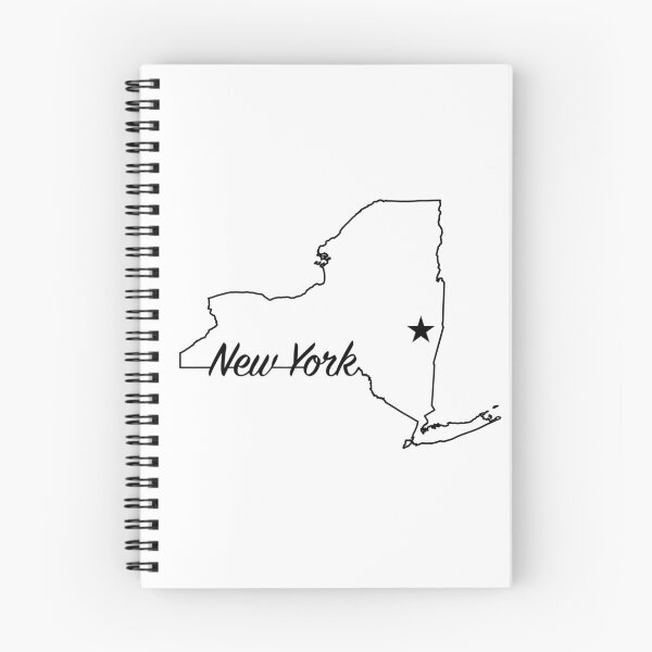 Item preview, New York -- US State (simple outline with capital star)  designed and sold by ArchitectGrubb.