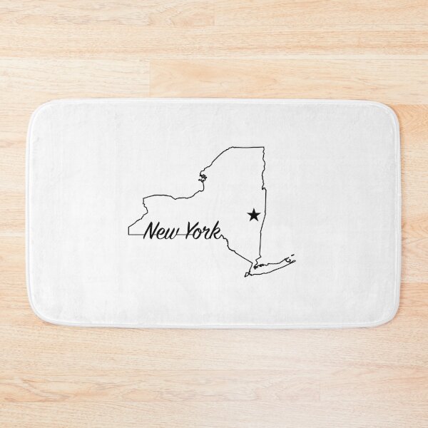 Item preview, New York -- US State (simple outline with capital star)  designed and sold by ArchitectGrubb.