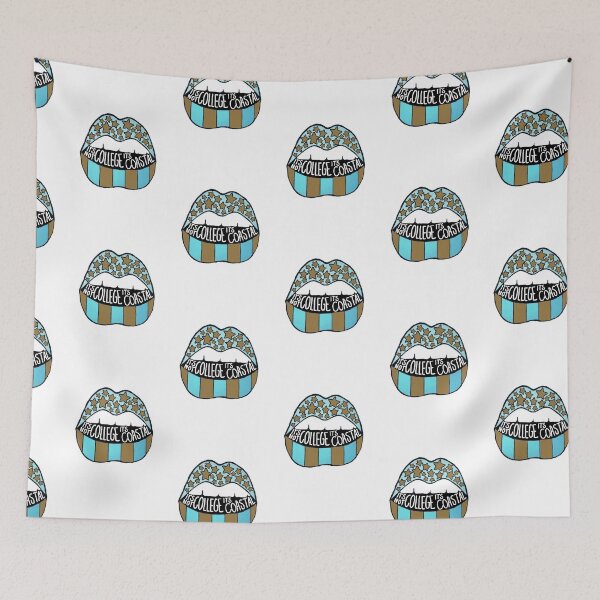 Item preview, its not college its coastal stars and stripes lips Tapestry designed and sold by Landry347.
