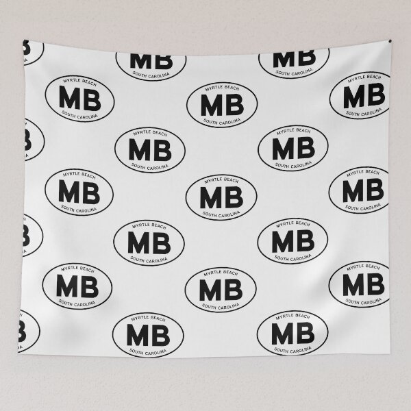 Item preview, MB, Myrtle Beach, South Carolina (SC) — Oval Decal Sticker designed and sold by Landry347.