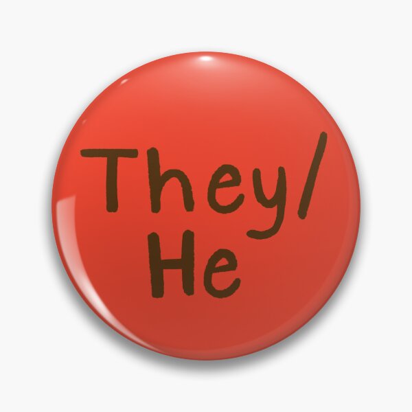 Item preview, Red They/He (Brown Text) designed and sold by Smoltsuki.