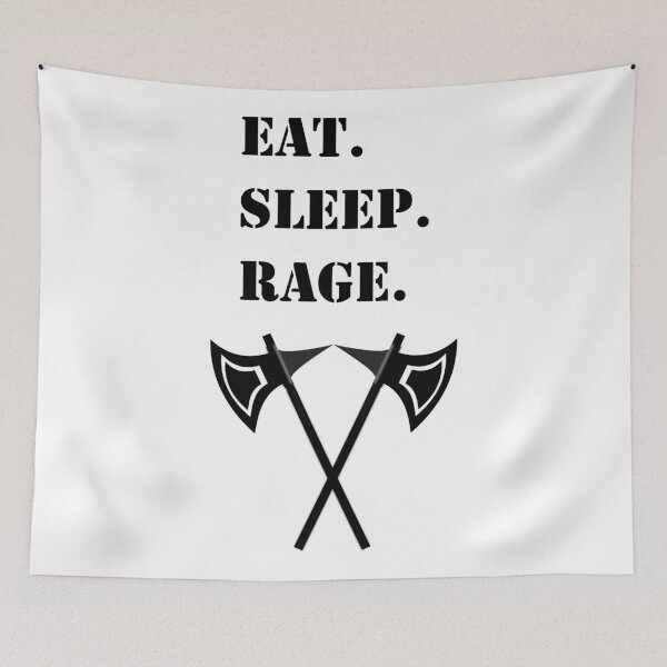 Item preview, Eat Sleep Rage Barbarian 5E RPG Meme Class designed and sold by geekydesigner.