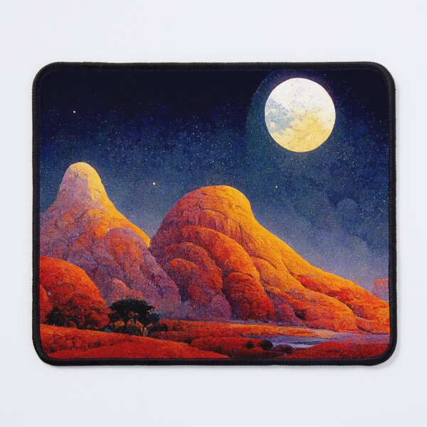 Item preview, mountain landscape on a moonlit night 2 designed and sold by Mike Kiev art.