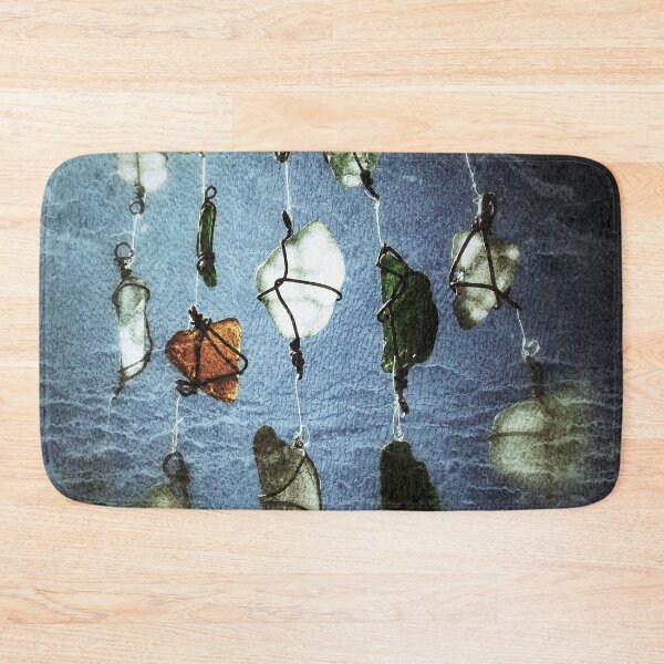 Item preview, Sea Glass Suncatcher (Photo) Dreamy Beachy Sunlit Sea Glass Pieces and Grunge Style Abstract Ocean Background 1 of 2 designed and sold by Beachy.