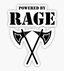 POWERED BY RAGE 5E BARBARIAN RPG Meme Class Sticker