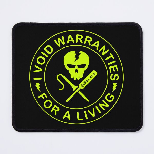Item preview, I VOID WARRANTIES FOR A LIVING - ROUND designed and sold by Jilles Groenendijk.