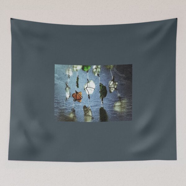 Item preview, Sea Glass Suncatcher (Photo) Dreamy Beachy Sunlit Sea Glass Pieces and Grunge Style Abstract Ocean Background 1 of 2 designed and sold by Beachy.