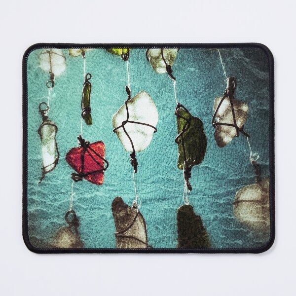 Item preview, Sea Glass Suncatcher (Photo) Dreamy Beachy Sunlit Sea Glass Pieces and Grunge Style Abstract Ocean Background 2 of 2 designed and sold by Beachy.