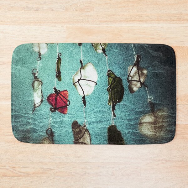 Item preview, Sea Glass Suncatcher (Photo) Dreamy Beachy Sunlit Sea Glass Pieces and Grunge Style Abstract Ocean Background 2 of 2 designed and sold by Beachy.