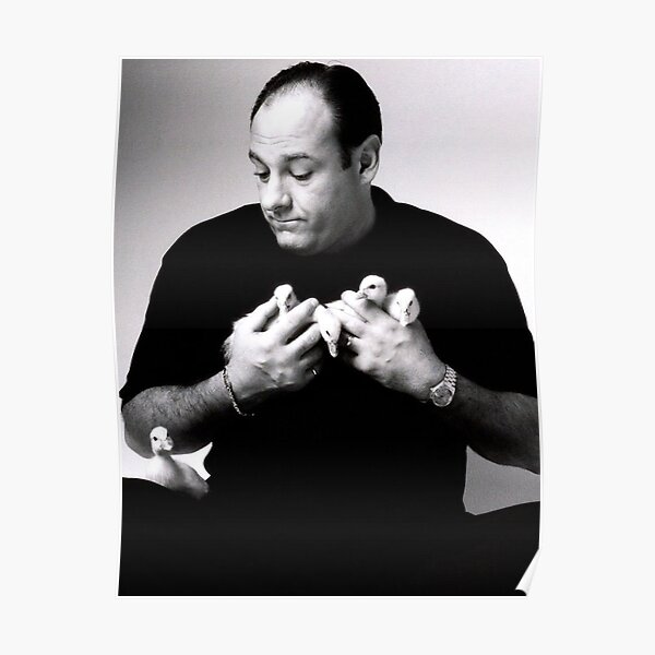 James Gandolfini avec le mignon petit canard Poster