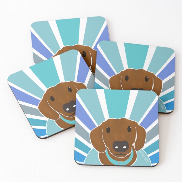 Item preview, Dachshund Sun Rays - Blue designed and sold by artylulu.