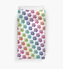 Rainbow Squid on white Duvet Cover