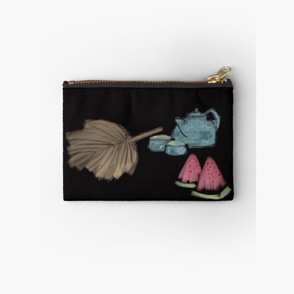 Item preview, Chinese traditional teapot and cups watercolor art, gift in traditional calligraphy designed and sold by MsLuciaStore.