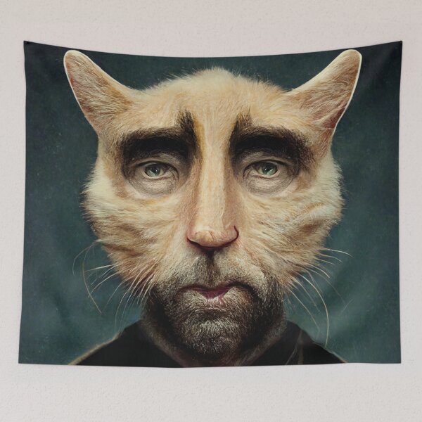 Aperçu de l'œuvre Nick Cage Chat créée et vendue par RogueDroid.