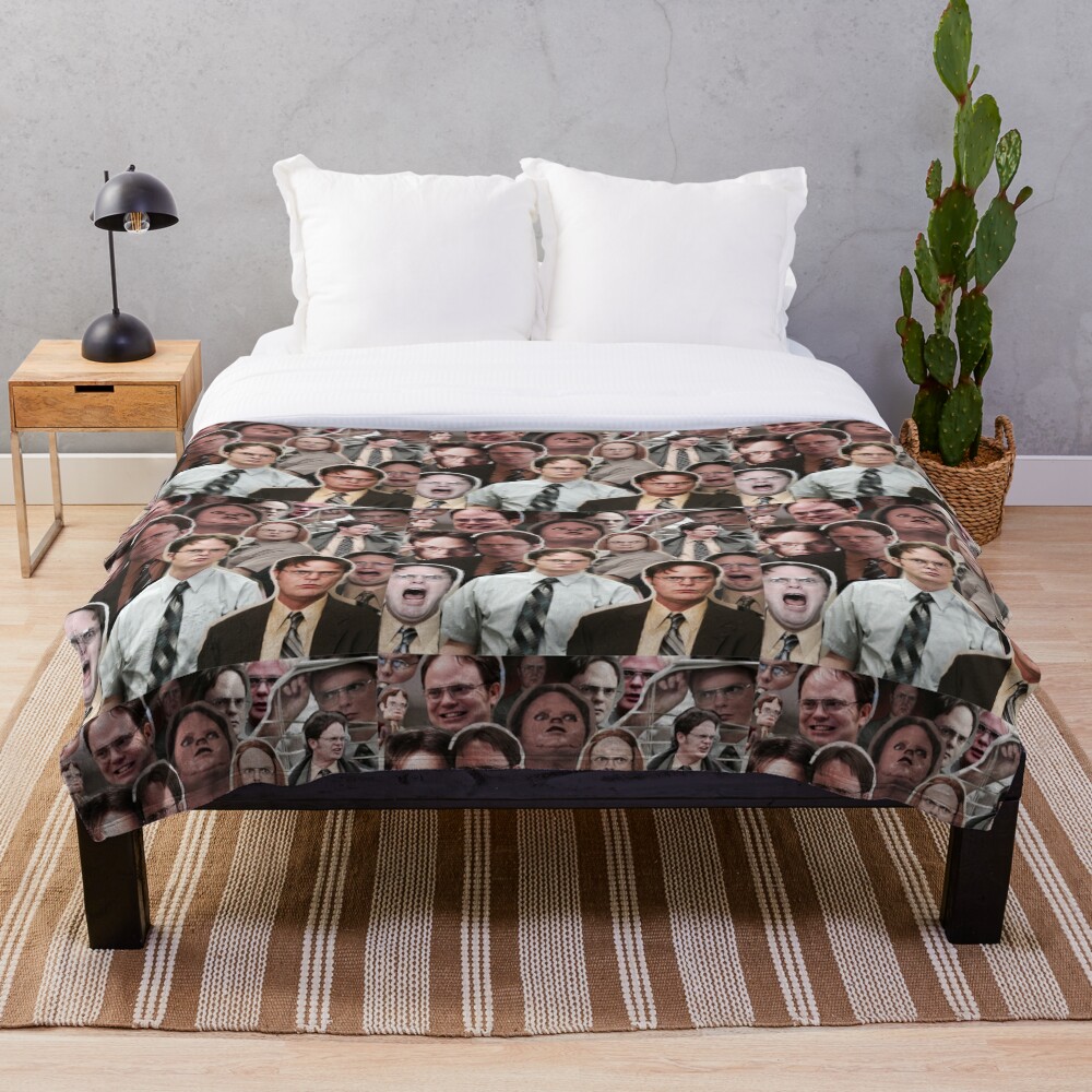 "Dwight Schrute The Office" Throw Blanket for Sale by effsdraws