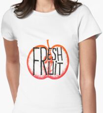 Apple fresh fruit illustration Women's Fitted T-Shirt