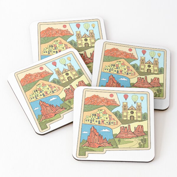 Item preview, Vintage New Mexico State Map - Las Vegas Carlsbad Caverns Albuquerque Souvenir designed and sold by merchzy.
