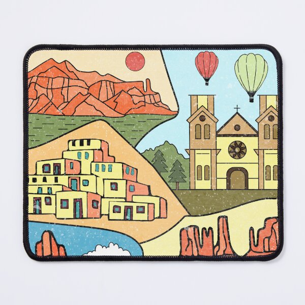 Item preview, Vintage New Mexico State Map - Las Vegas Carlsbad Caverns Albuquerque Souvenir designed and sold by merchzy.