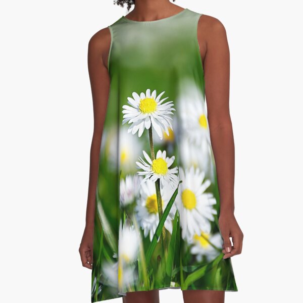 Daisy land art work. A-Line Dress