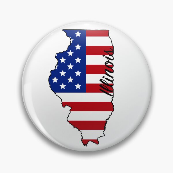 Item preview, Illinois -- US State (flag-map)  designed and sold by ArchitectGrubb.