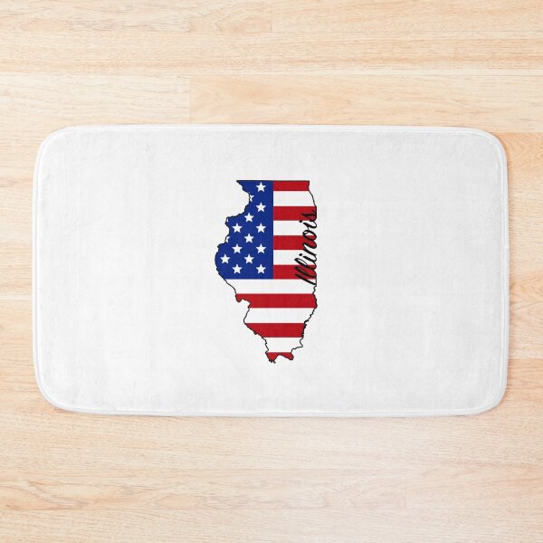 Item preview, Illinois -- US State (flag-map)  designed and sold by ArchitectGrubb.