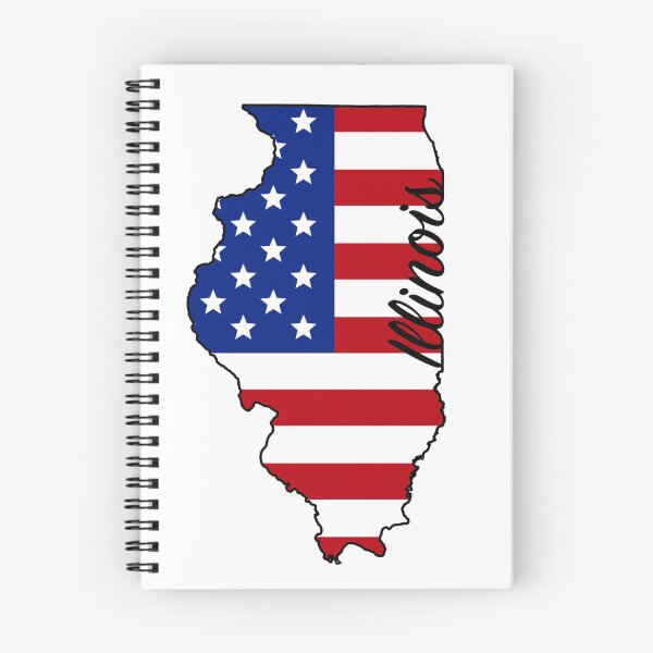 Item preview, Illinois -- US State (flag-map)  designed and sold by ArchitectGrubb.